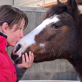 Sandra Wegen mit ihrem Pferd
